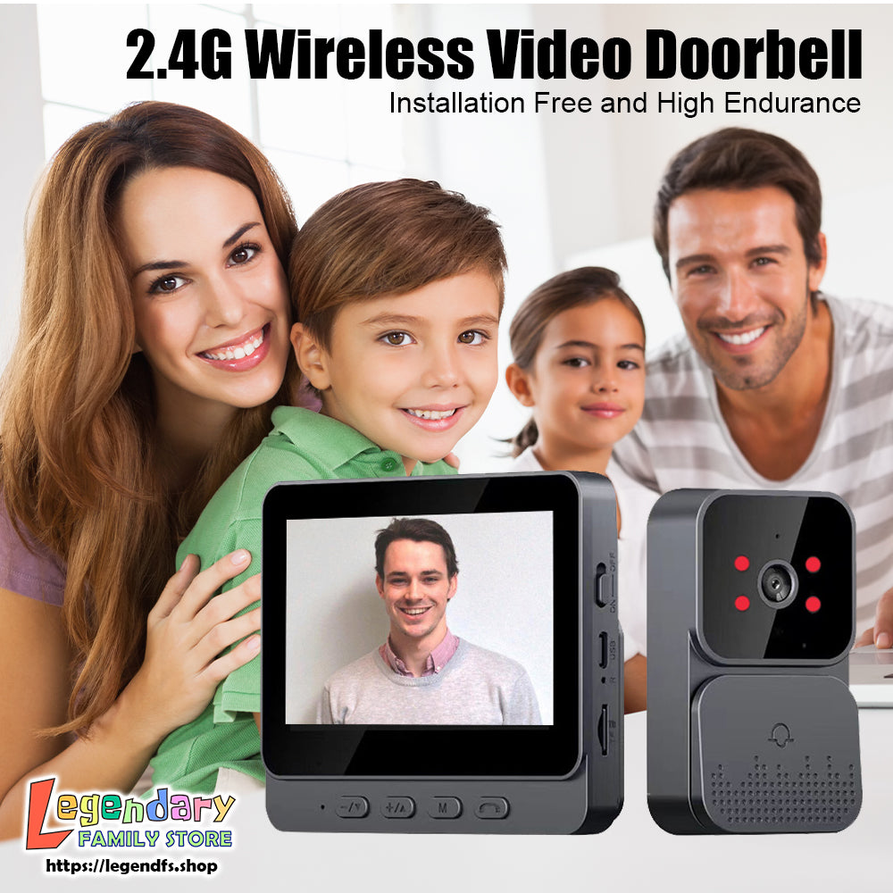 2.4G Wireless Video Doorbell (With 4.3” Screen Installation Free)