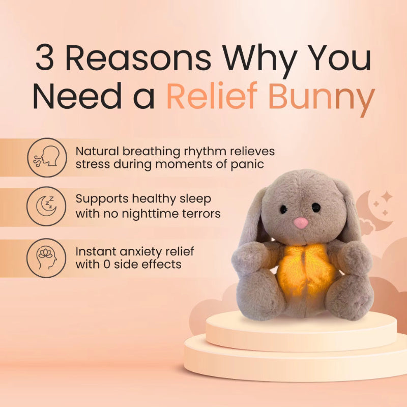 Breathing Rabbit Soothing Sensory Plush Toy With Relieve Anxiety Bunny Comforter Breathes For Newborn Conciliate Baby